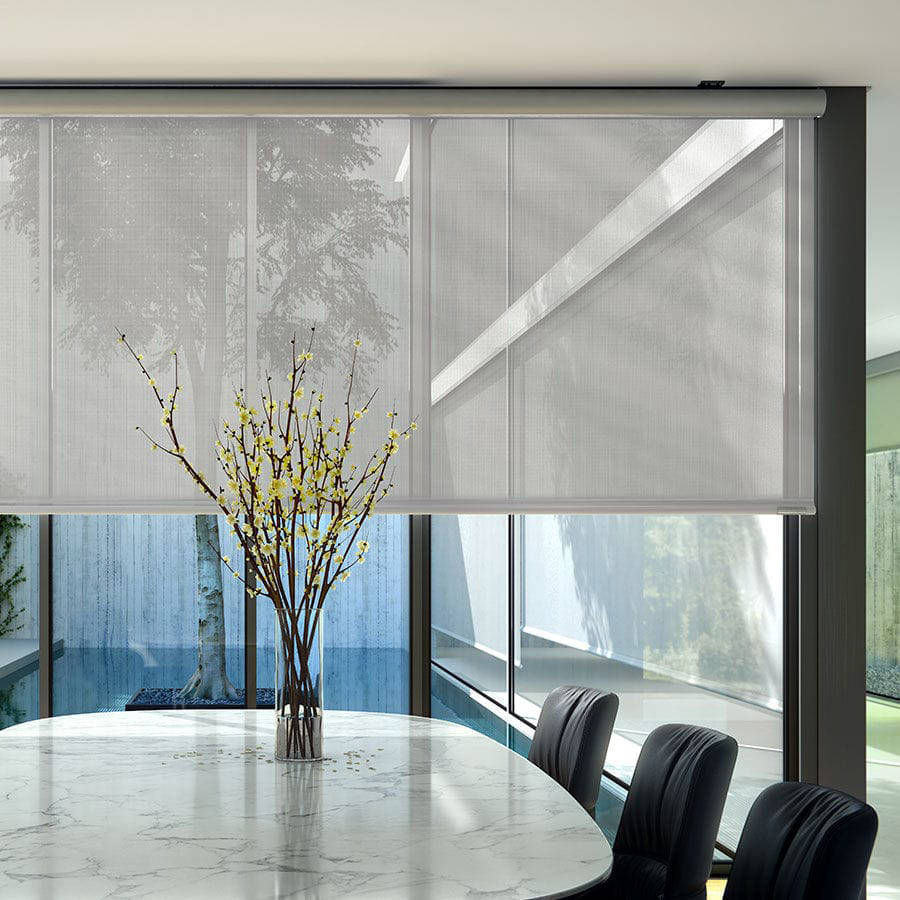 Roller blinds / fabric / commercial / sun protection